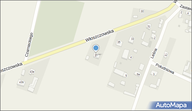 Czarnca, Włoszczowska, 37, mapa Czarnca