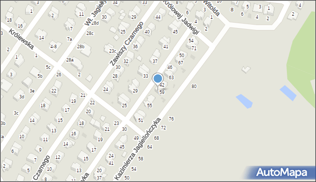 Dęblin, Władysława Warneńczyka, 40, mapa Dęblin