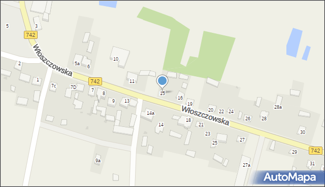 Dobromierz, Włoszczowska, 15, mapa Dobromierz