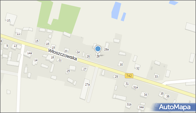 Dobromierz, Włoszczowska, 28, mapa Dobromierz