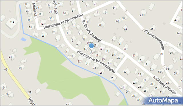 Gorlice, Władysława Warneńczyka, 11, mapa Gorlic