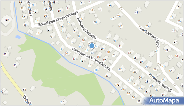 Gorlice, Władysława Warneńczyka, 13, mapa Gorlic