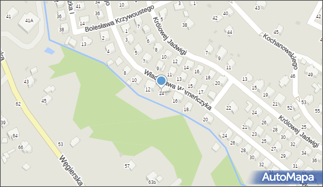 Gorlice, Władysława Warneńczyka, 14, mapa Gorlic