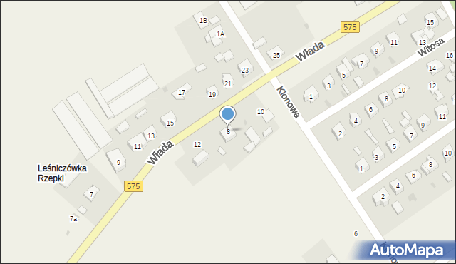 Iłów, Włada, gen., 8, mapa Iłów