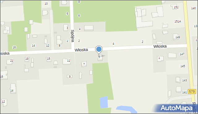 Janinów, Włoska, 5, mapa Janinów