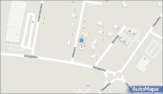 Jelcz-Laskowice, Włoska, 4, mapa Jelcz-Laskowice