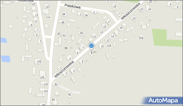 Koniecpol, Włoszczowska, 8, mapa Koniecpol