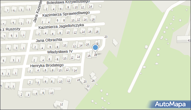 Kraków, Władysława IV, 18, mapa Krakowa