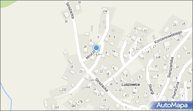 Luszowice, Włodkowica Pawła, 3, mapa Luszowice