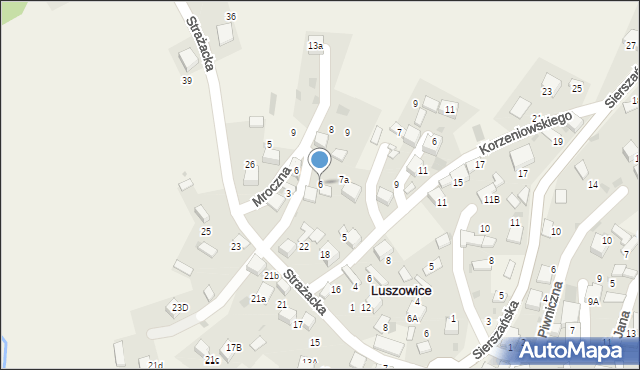 Luszowice, Włodkowica Pawła, 6, mapa Luszowice