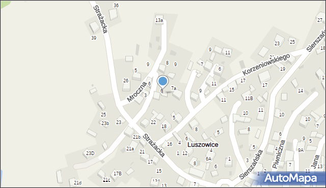 Luszowice, Włodkowica Pawła, 8, mapa Luszowice