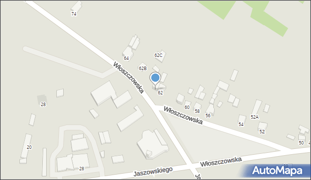 Małogoszcz, Włoszczowska, 62A, mapa Małogoszcz