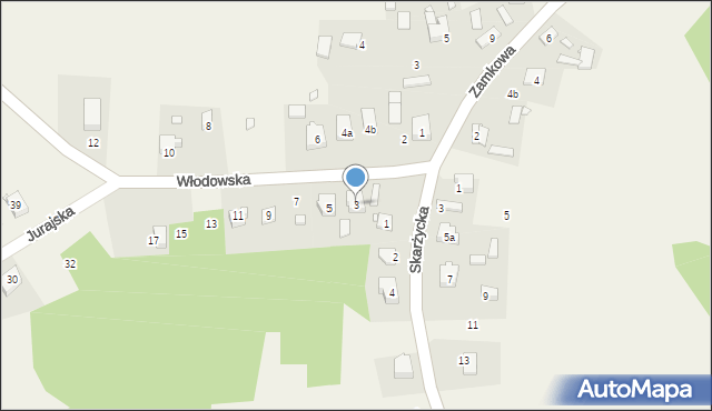 Morsko, Włodowska, 3, mapa Morsko