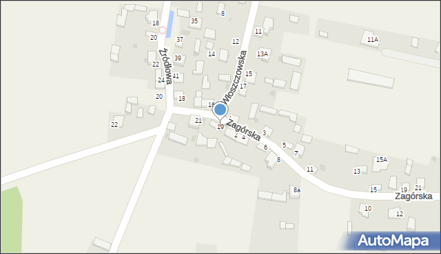 Oleszno, Włoszczowska, 19, mapa Oleszno