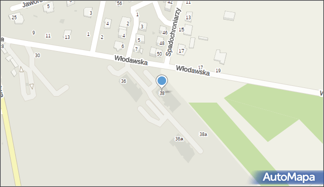 Parczew, Włodawska, 38, mapa Parczew