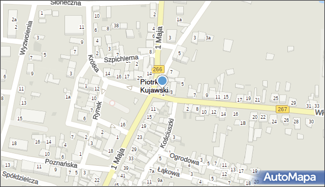 Piotrków Kujawski, Włocławska, 1, mapa Piotrków Kujawski