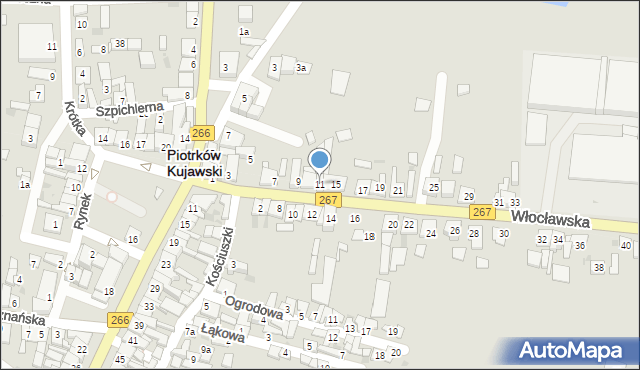 Piotrków Kujawski, Włocławska, 11, mapa Piotrków Kujawski