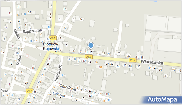 Piotrków Kujawski, Włocławska, 15, mapa Piotrków Kujawski