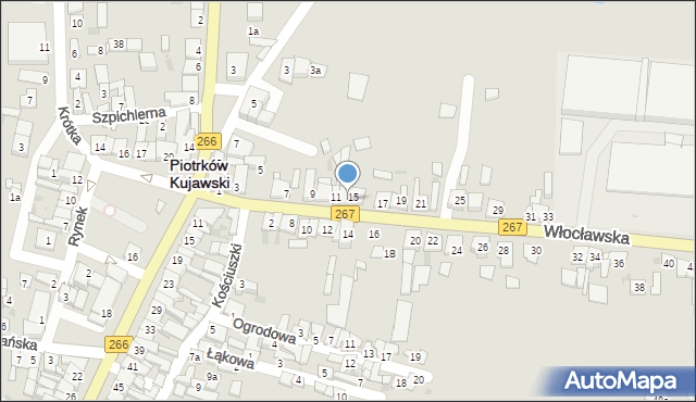 Piotrków Kujawski, Włocławska, 15A, mapa Piotrków Kujawski