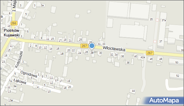 Piotrków Kujawski, Włocławska, 28, mapa Piotrków Kujawski