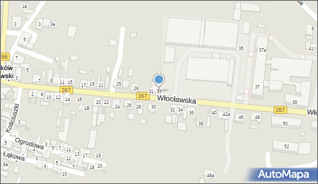 Piotrków Kujawski, Włocławska, 33, mapa Piotrków Kujawski