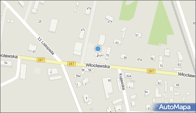 Piotrków Kujawski, Włocławska, 47, mapa Piotrków Kujawski