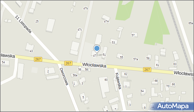 Piotrków Kujawski, Włocławska, 49, mapa Piotrków Kujawski