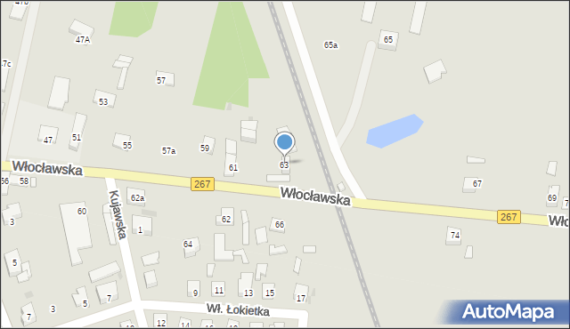 Piotrków Kujawski, Włocławska, 63, mapa Piotrków Kujawski