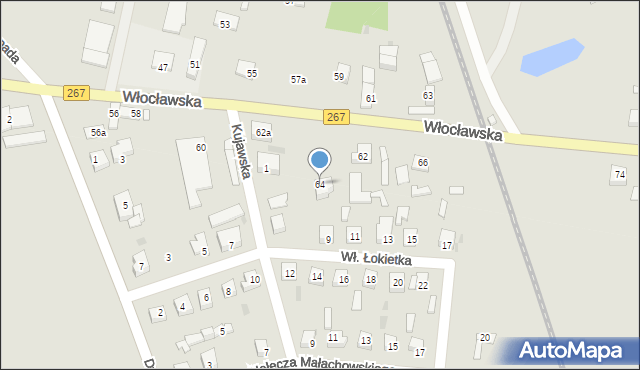 Piotrków Kujawski, Włocławska, 64, mapa Piotrków Kujawski