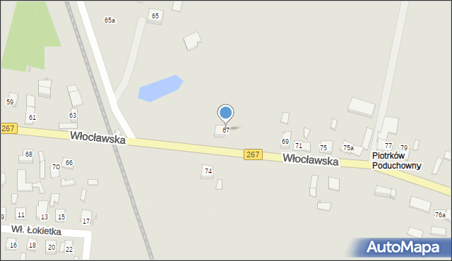 Piotrków Kujawski, Włocławska, 67, mapa Piotrków Kujawski