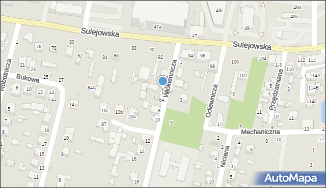 Piotrków Trybunalski, Włókiennicza, 6, mapa Piotrków Trybunalski