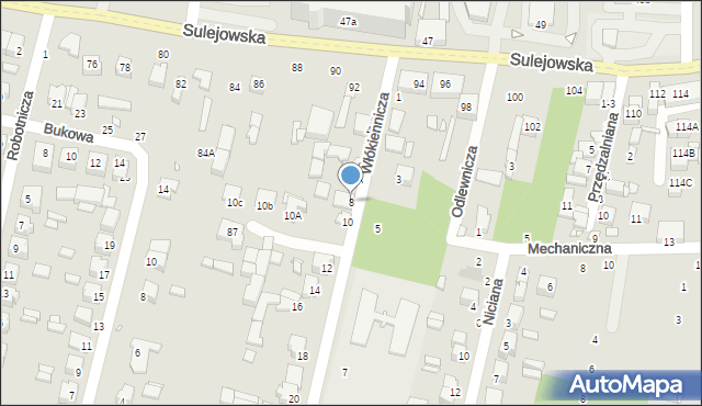 Piotrków Trybunalski, Włókiennicza, 8, mapa Piotrków Trybunalski