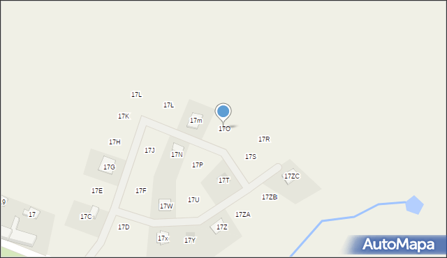 Potrzanowo, Włókna, 17O, mapa Potrzanowo