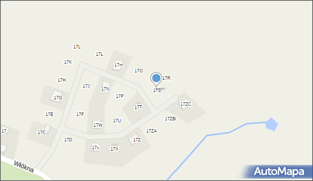 Potrzanowo, Włókna, 17S, mapa Potrzanowo