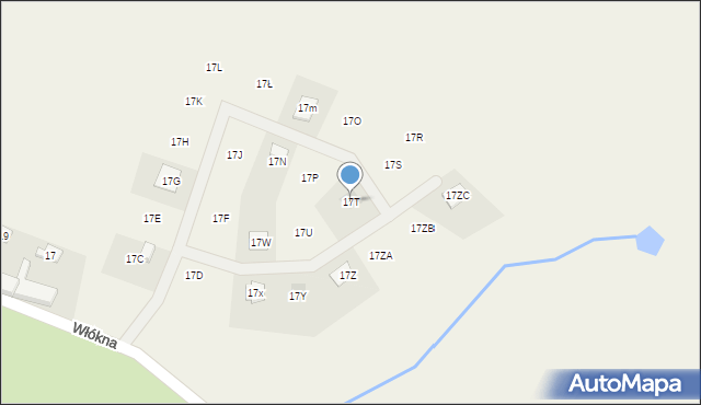 Potrzanowo, Włókna, 17T, mapa Potrzanowo