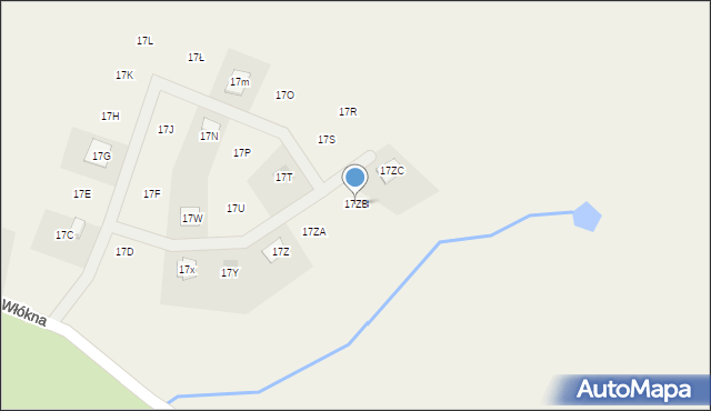 Potrzanowo, Włókna, 17ZB, mapa Potrzanowo