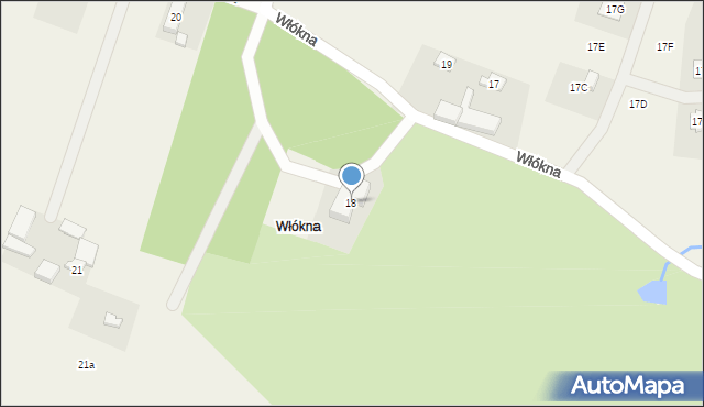 Potrzanowo, Włókna, 18, mapa Potrzanowo