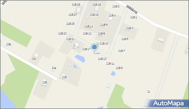 Potrzanowo, Włókna, 21B/15, mapa Potrzanowo