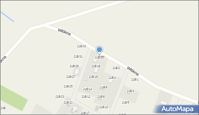 Potrzanowo, Włókna, 21B/20, mapa Potrzanowo