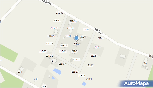 Potrzanowo, Włókna, 21B/6, mapa Potrzanowo