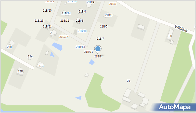 Potrzanowo, Włókna, 21B/9, mapa Potrzanowo