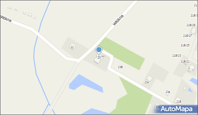 Potrzanowo, Włókna, 23, mapa Potrzanowo