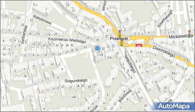 Przemyśl, Władycze, 1, mapa Przemyśla