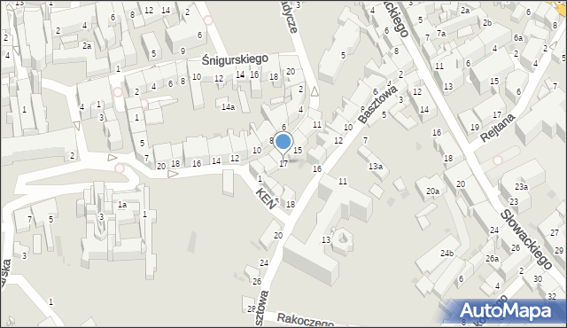 Przemyśl, Władycze, 17, mapa Przemyśla