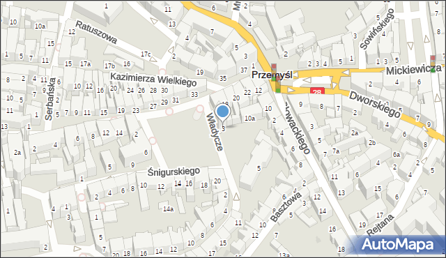 Przemyśl, Władycze, 3, mapa Przemyśla