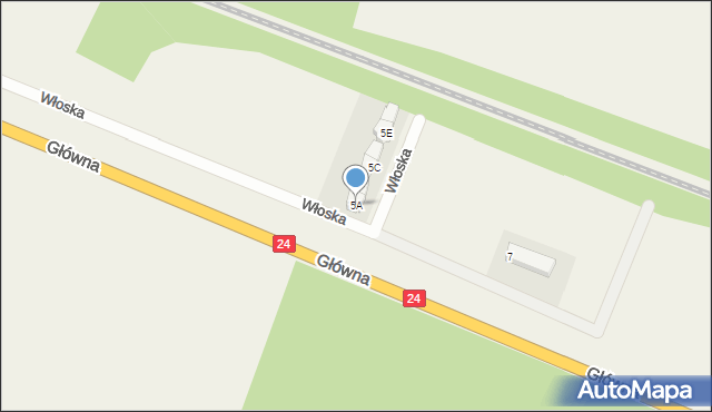 Przytoczna, Włoska, 5A, mapa Przytoczna