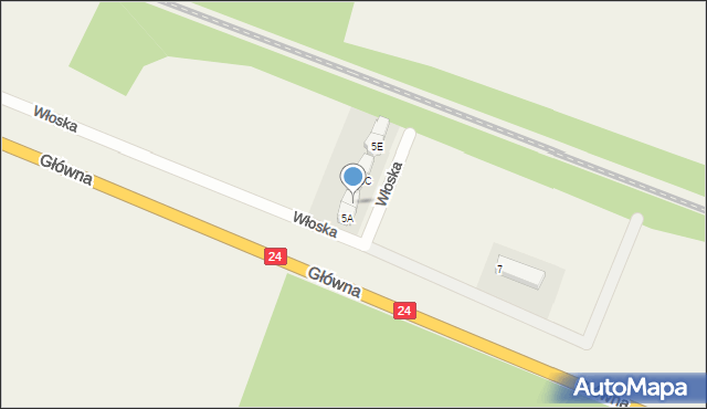 Przytoczna, Włoska, 5B, mapa Przytoczna