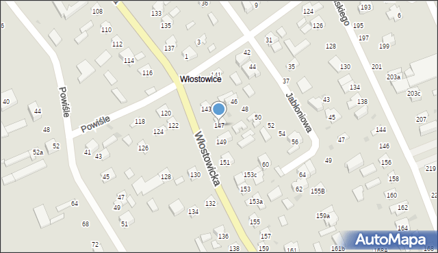 Puławy, Włostowicka, 147, mapa Puław
