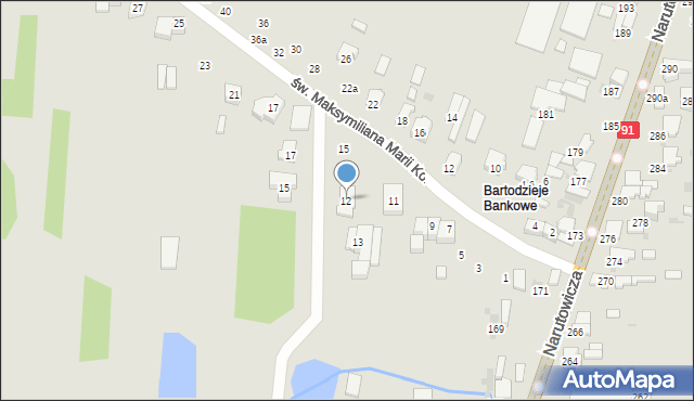 Radomsko, Włościańska, 12, mapa Radomsko