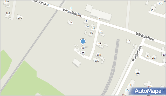 Rybnik, Włościańska, 8E, mapa Rybnika